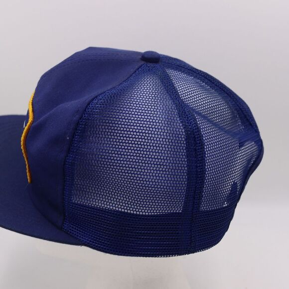 Airline Retirees 1487 Vintage Navy Blue Trucker Mesh Snapback Flight Cap Hat - Picture 5 of 11